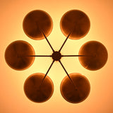 Milan Discus  -  Uplifting Mid-century Chandelier - 6 Lights - 32323
