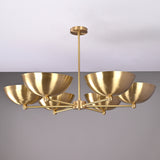 Milan Discus  -  Uplifting Mid-century Chandelier - 6 Lights - 32323