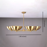 Milan Discus  -  Uplifting Mid-century Chandelier - 6 Lights - 32323