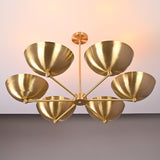 Milan Discus  -  Uplifting Mid-century Chandelier - 6 Lights - 32323