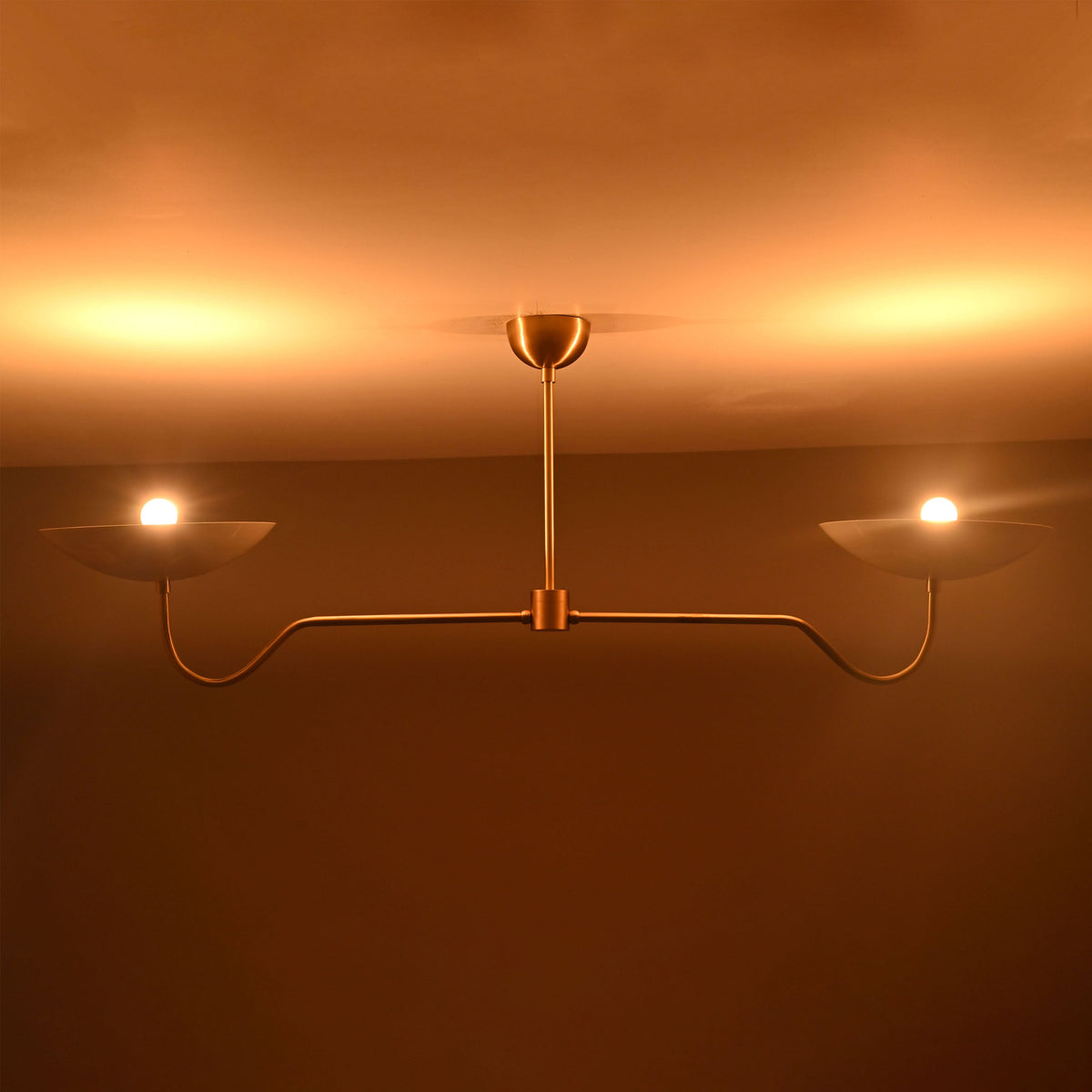 Milan Discus  -  Uplifting Chandelier - 2 Lights - 32325