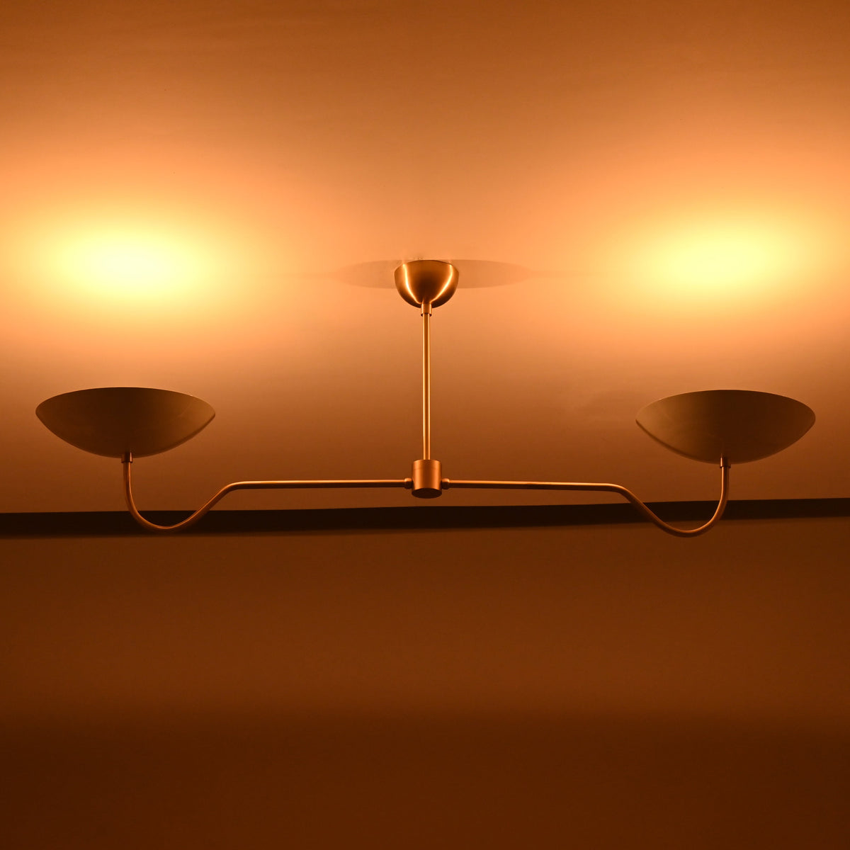 Milan Discus  -  Uplifting Chandelier - 2 Lights - 32325