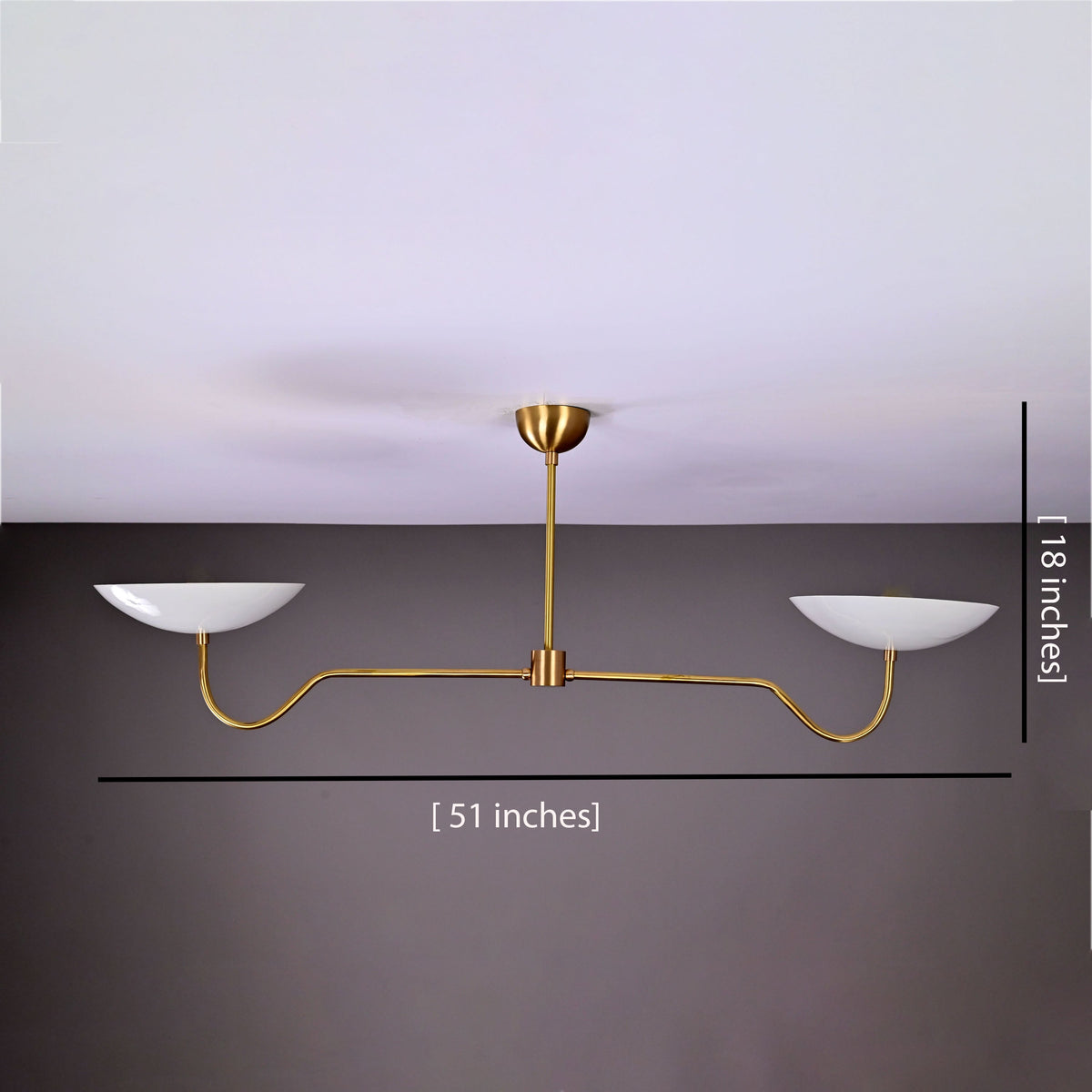 Milan Discus  -  Uplifting Chandelier - 2 Lights - 32325