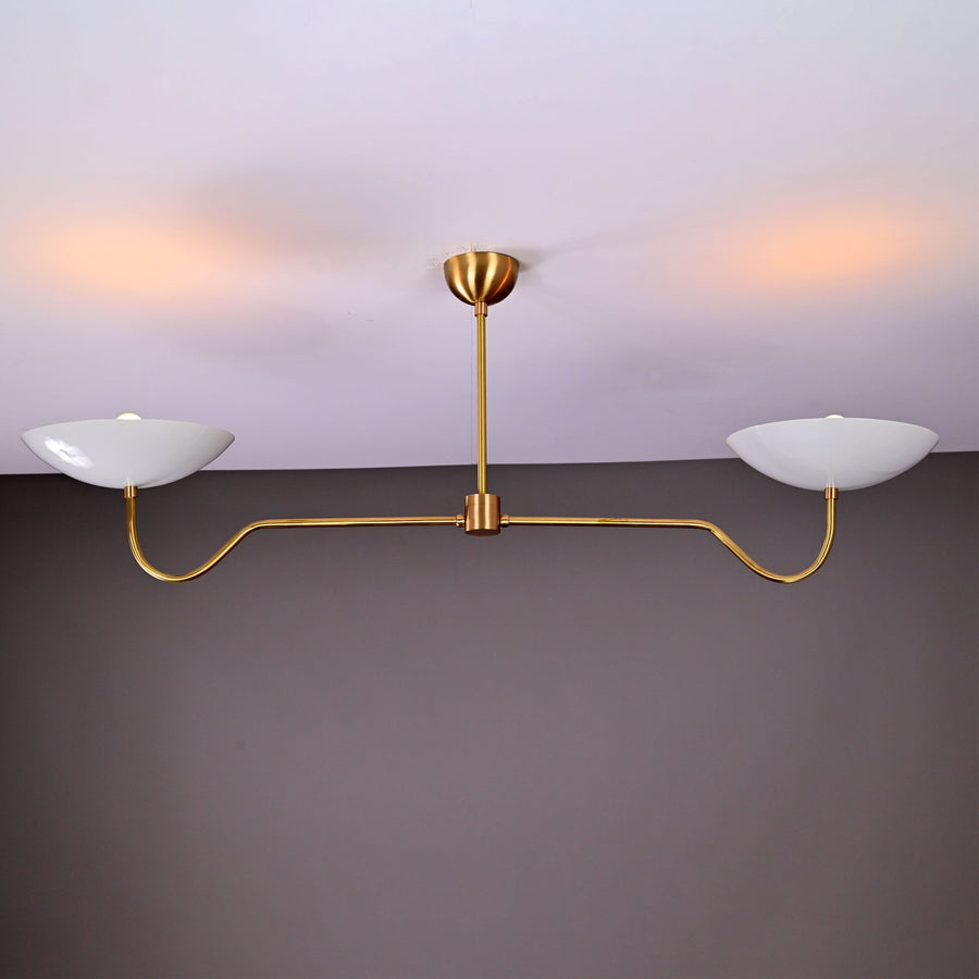 Milan Discus  -  Uplifting Chandelier - 2 Lights - 32325