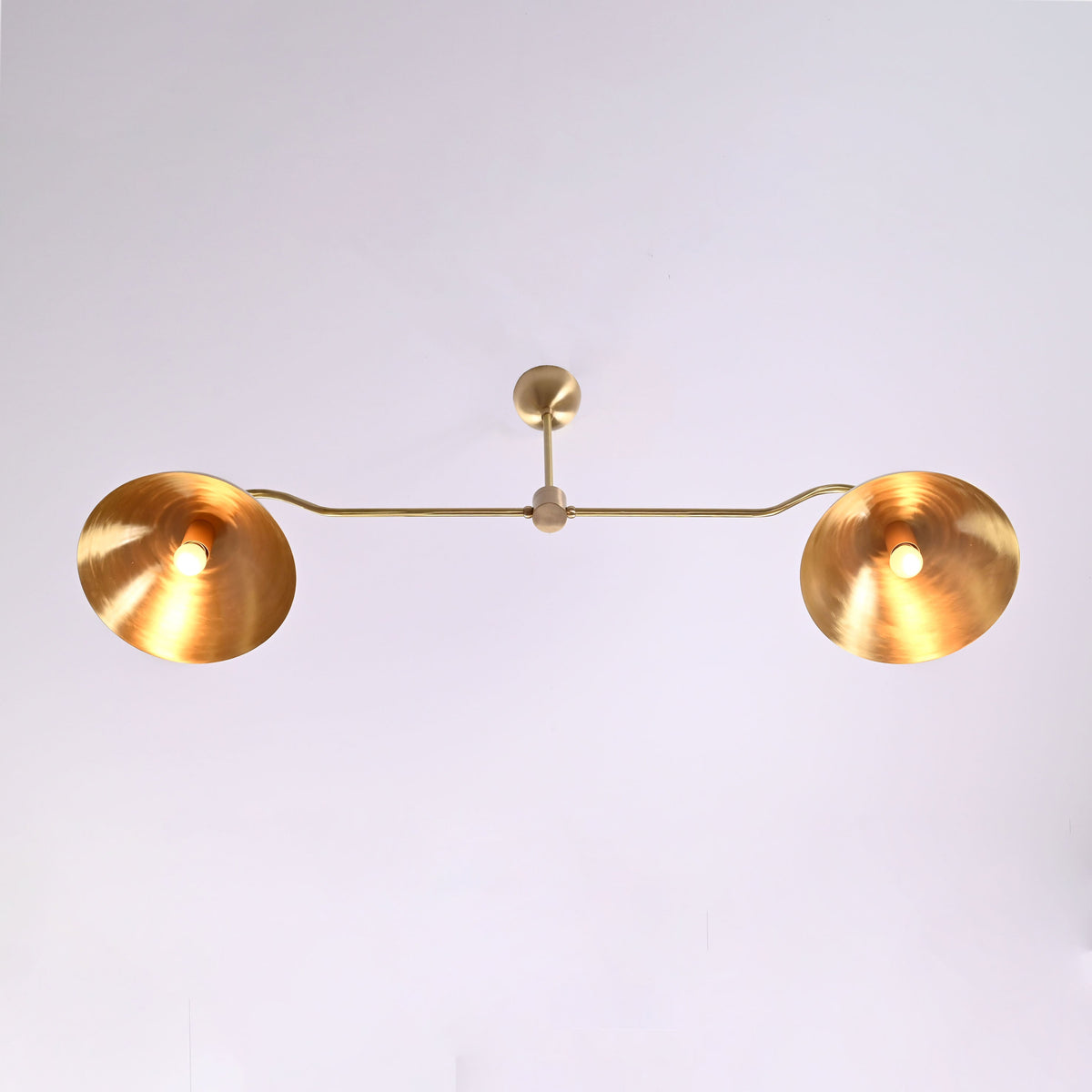 Lisbon Discus Mid-century Chandelier - 2 Lights - 32327