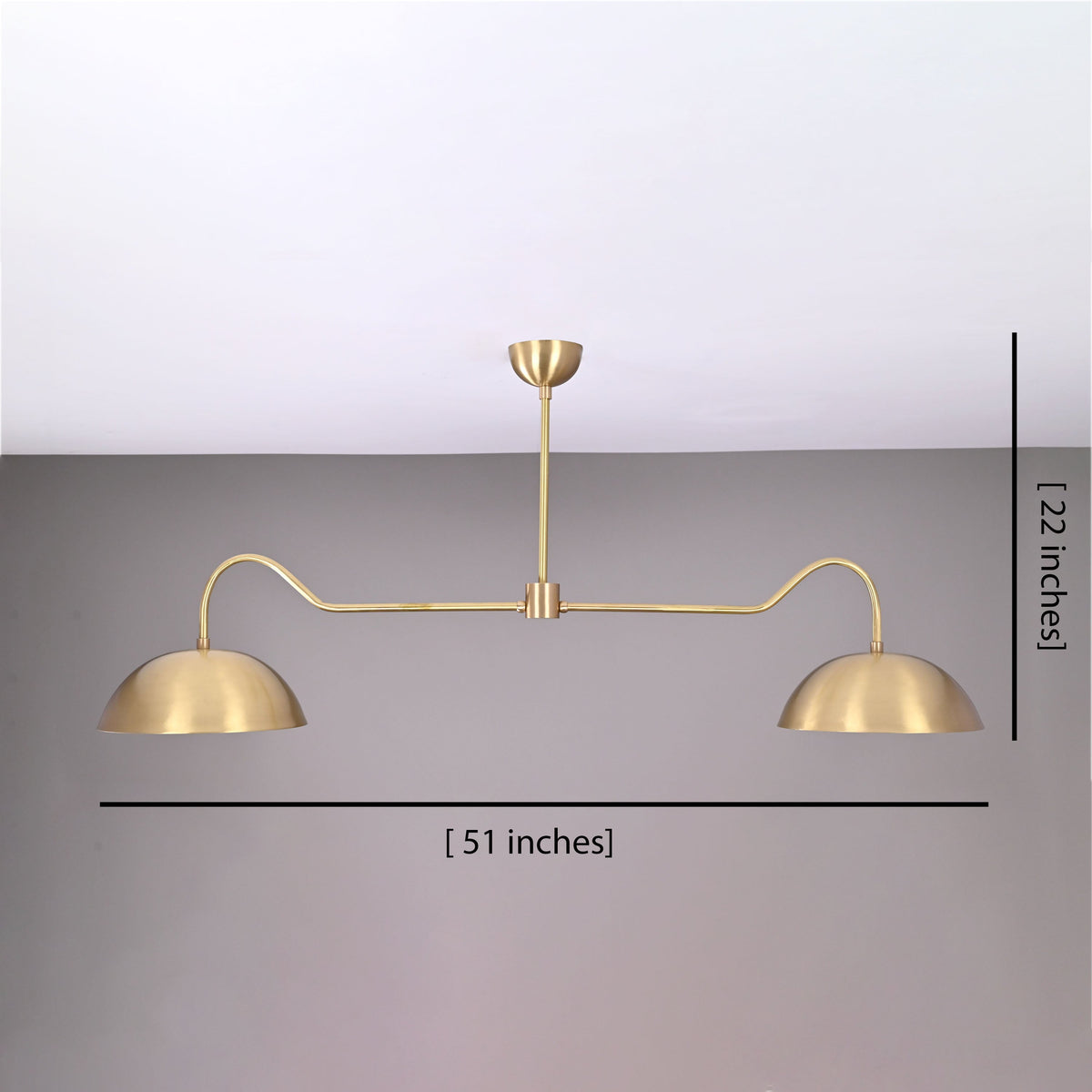 Lisbon Discus Mid-century Chandelier - 2 Lights - 32327