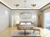 Barcelona Discus  -  Uplifting Brass Chandelier - 2 Lights - 32328