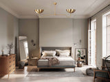 Barcelona Discus  -  Uplifting Brass Chandelier - 2 Lights - 32328