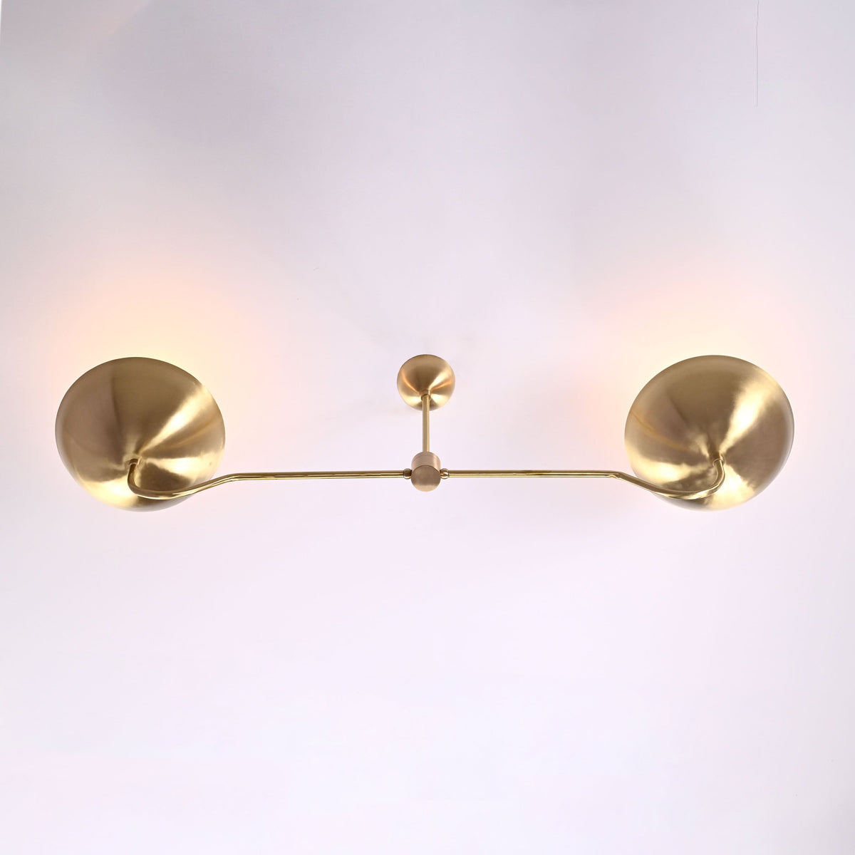Barcelona Discus  -  Uplifting Brass Chandelier - 2 Lights - 32328