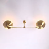 Barcelona Discus  -  Uplifting Brass Chandelier - 2 Lights - 32328
