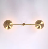 Barcelona Discus  -  Uplifting Brass Chandelier - 2 Lights - 32328