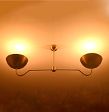 Barcelona Discus  -  Uplifting Brass Chandelier - 2 Lights - 32328