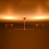 Barcelona Discus  -  Uplifting Brass Chandelier - 2 Lights - 32328