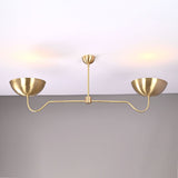 Barcelona Discus  -  Uplifting Brass Chandelier - 2 Lights - 32328