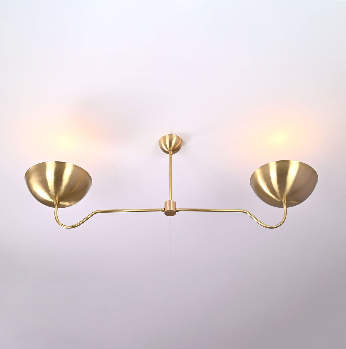 Barcelona Discus  -  Uplifting Brass Chandelier - 2 Lights - 32328