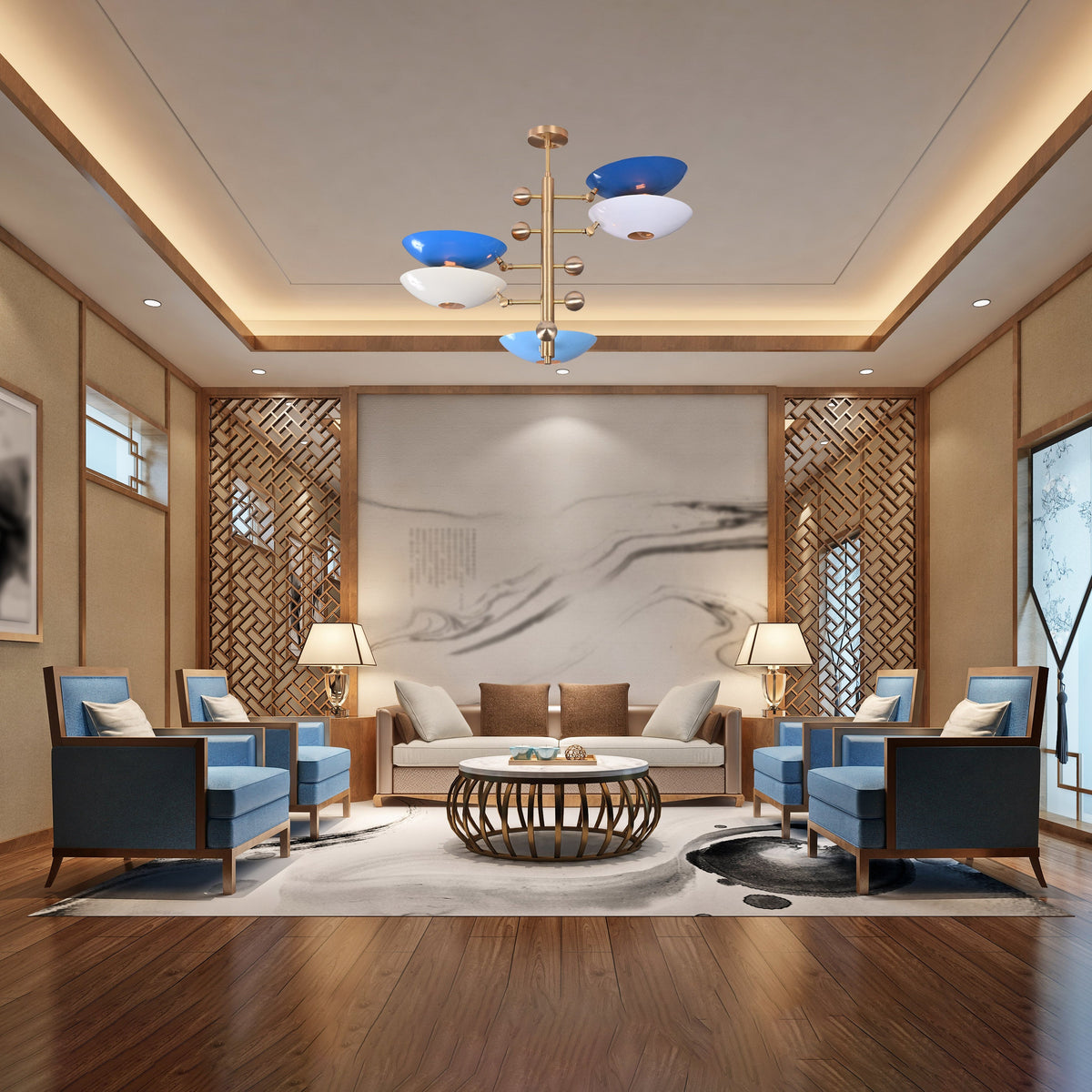 Athens Orbital - Pendant Chandelier - 5 Lights - 32329