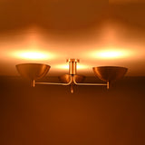 Oslo Discus  - Flush Mount Uplifting Brass Chandelier - 3 Lights - 32333