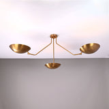Prague Discus  - Flush Mount Uplifting Mid-century Chandelier - 3 Lights - 32334