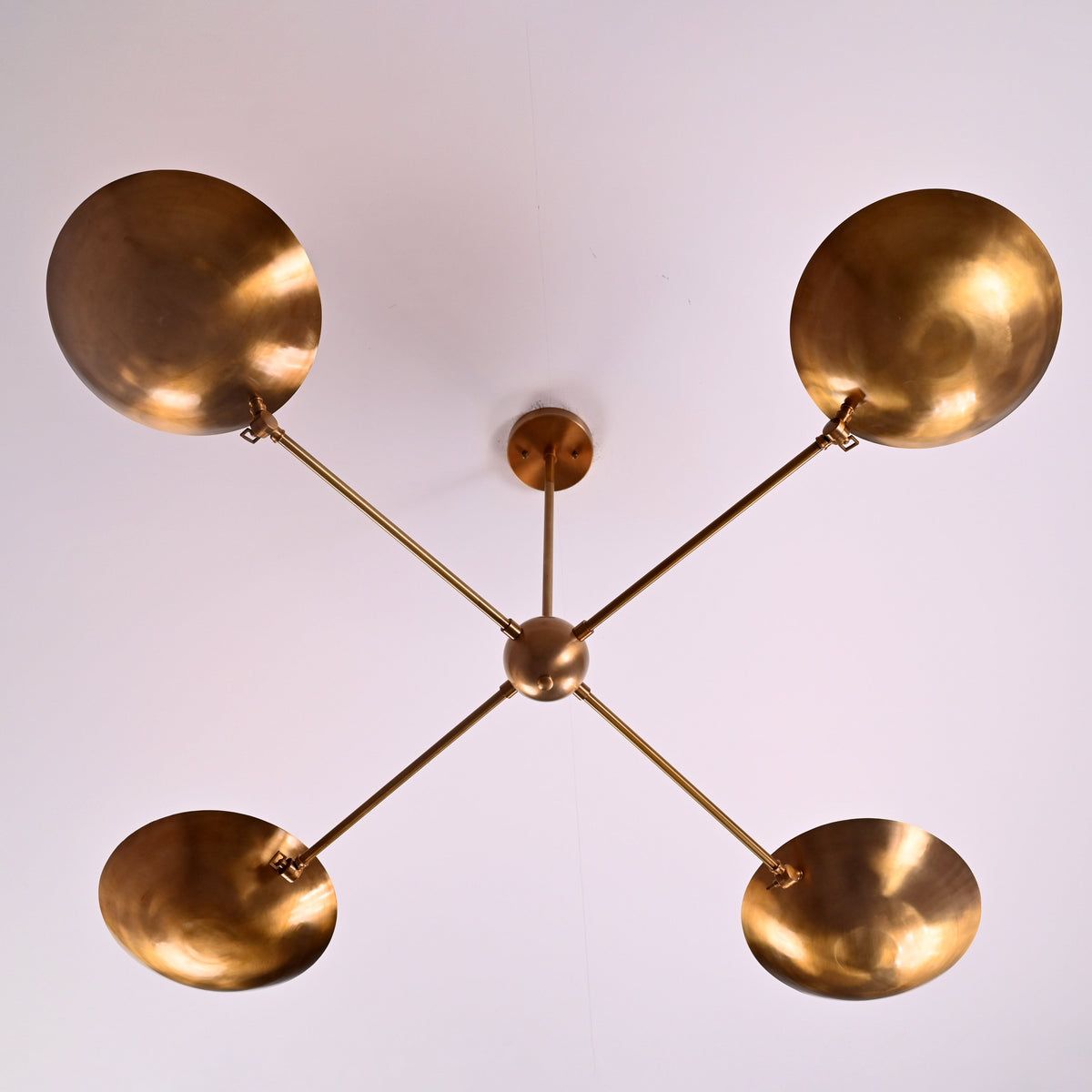 Paris Discus  -  Uplifting Pendant Chandelier - 4 Lights - 32337