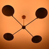 Paris Discus  -  Uplifting Pendant Chandelier - 4 Lights - 32337