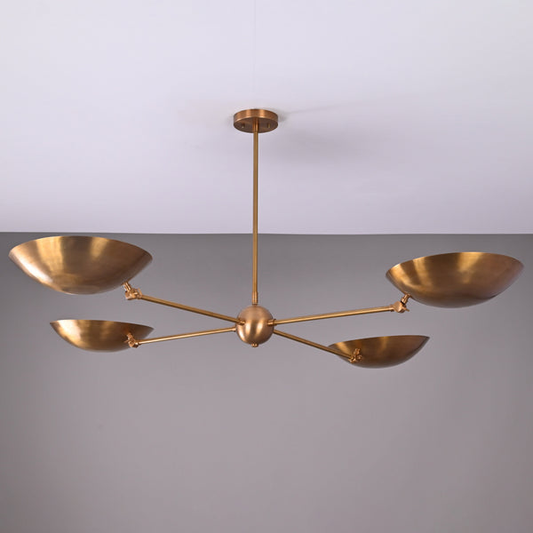 Paris Discus  -  Uplifting Pendant Chandelier - 4 Lights - 32337