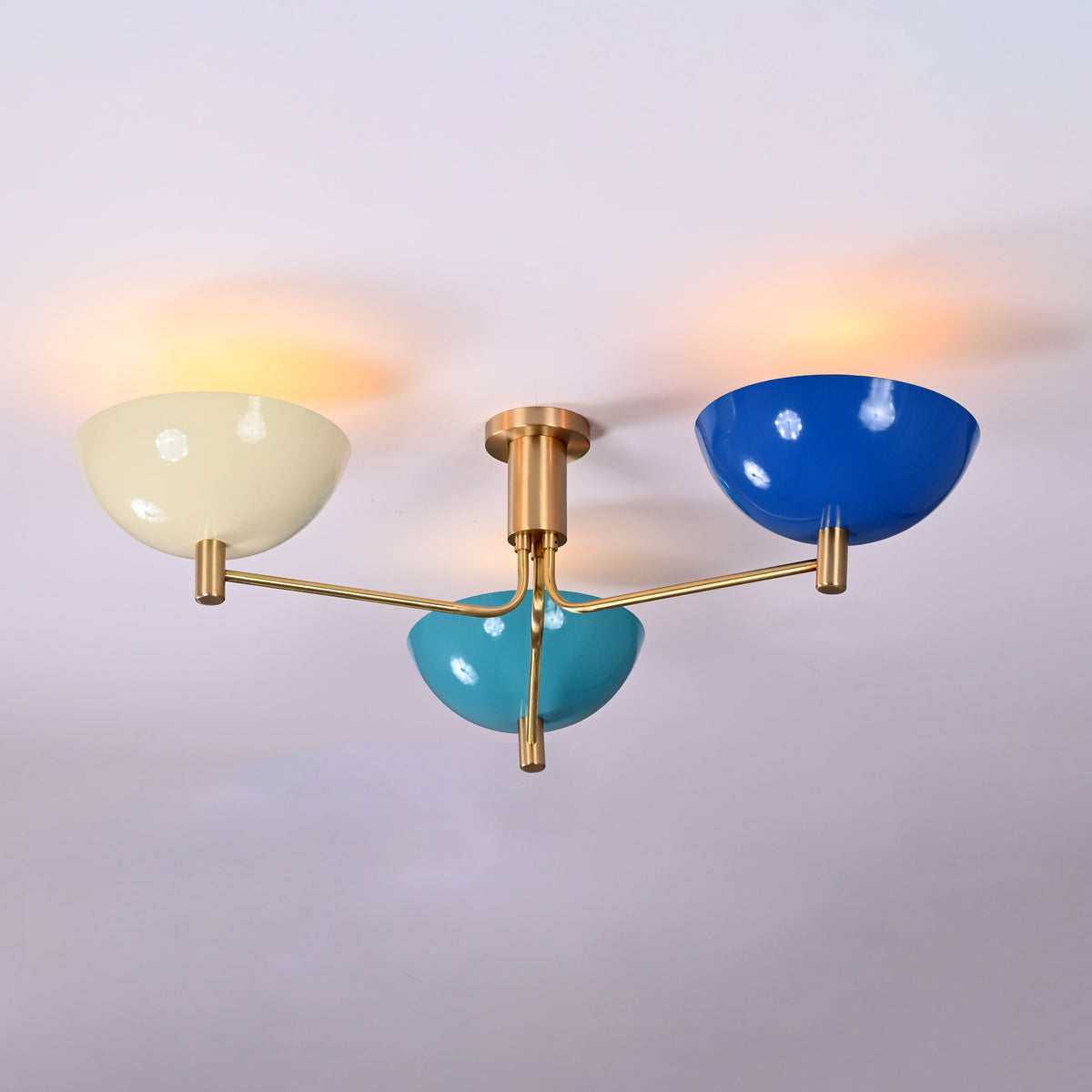 Kyoto Discus  - Flush Mount Uplifting Pendant Chandelier - 3 Lights - 32339
