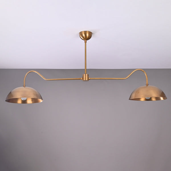 Paris Discus - Brass Chandelier - 2 Lights - 32342