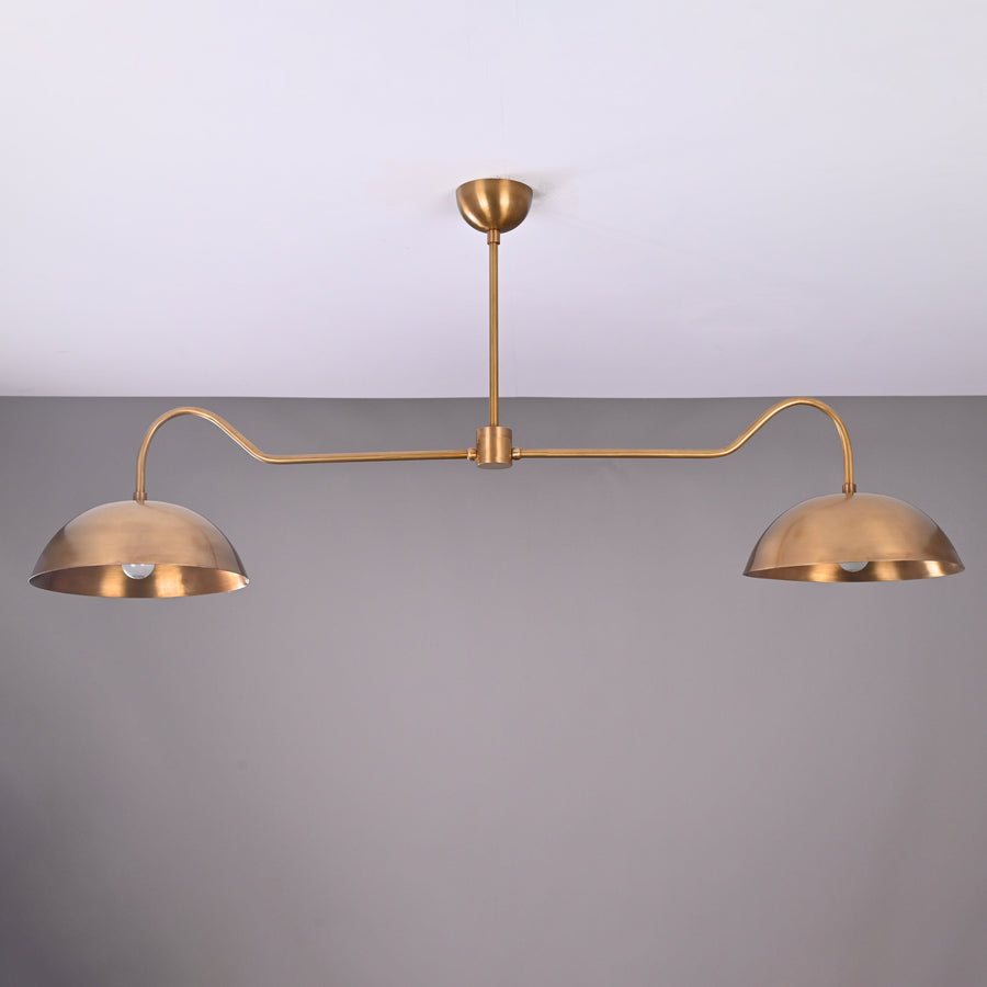 Paris Discus - Brass Chandelier - 2 Lights - 32342