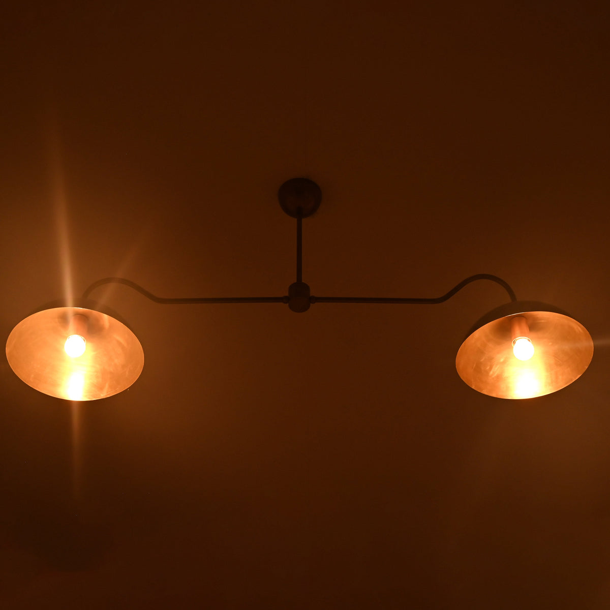 Paris Discus - Brass Chandelier - 2 Lights - 32342