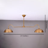 Paris Discus - Brass Chandelier - 2 Lights - 32342
