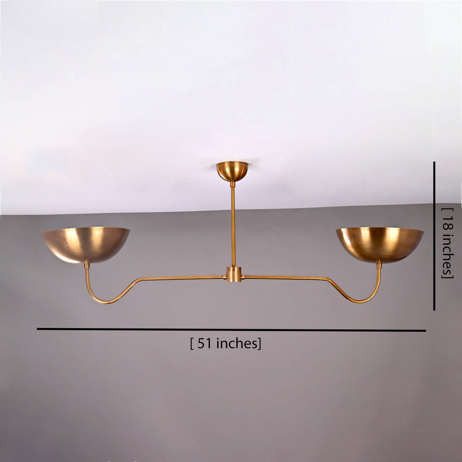 Copenhagen Discus  -  Uplifting Pendant Chandelier - 2 Lights - 32343