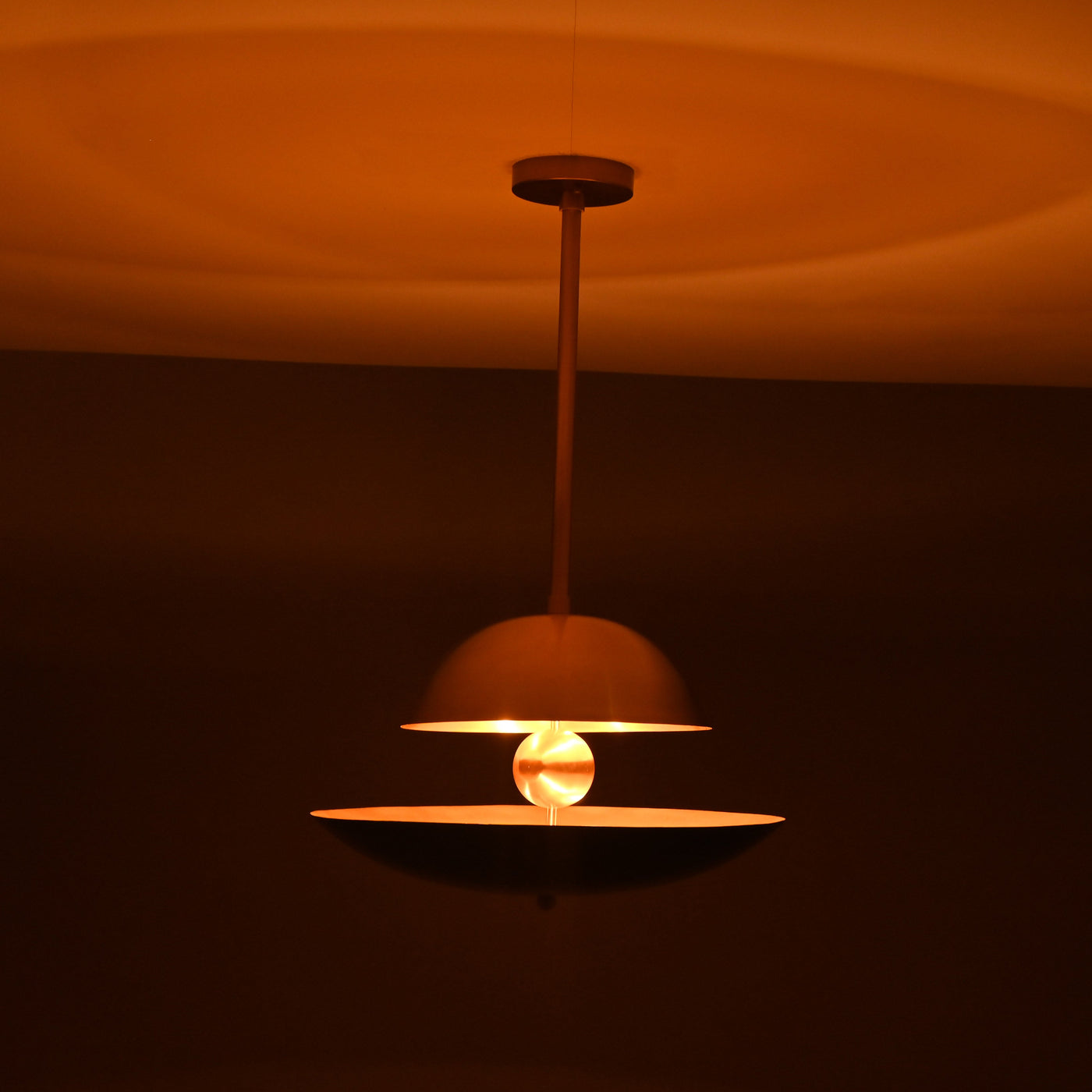 Kyoto Discus  -  Uplifting Mid-century Chandelier - 5 Lights - 32348