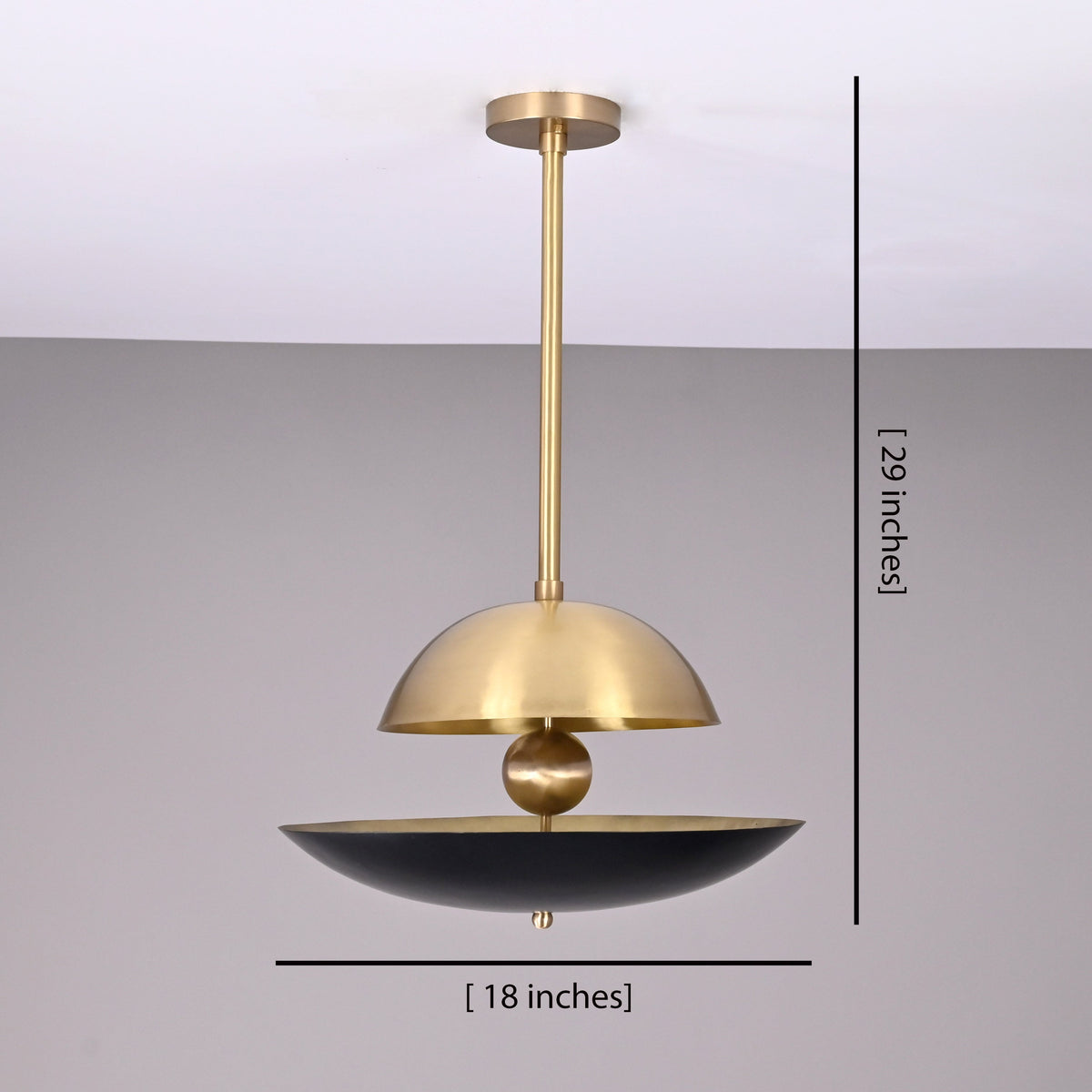Kyoto Discus  -  Uplifting Mid-century Chandelier - 5 Lights - 32348
