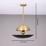 Kyoto Discus  -  Uplifting Mid-century Chandelier - 5 Lights - 32348