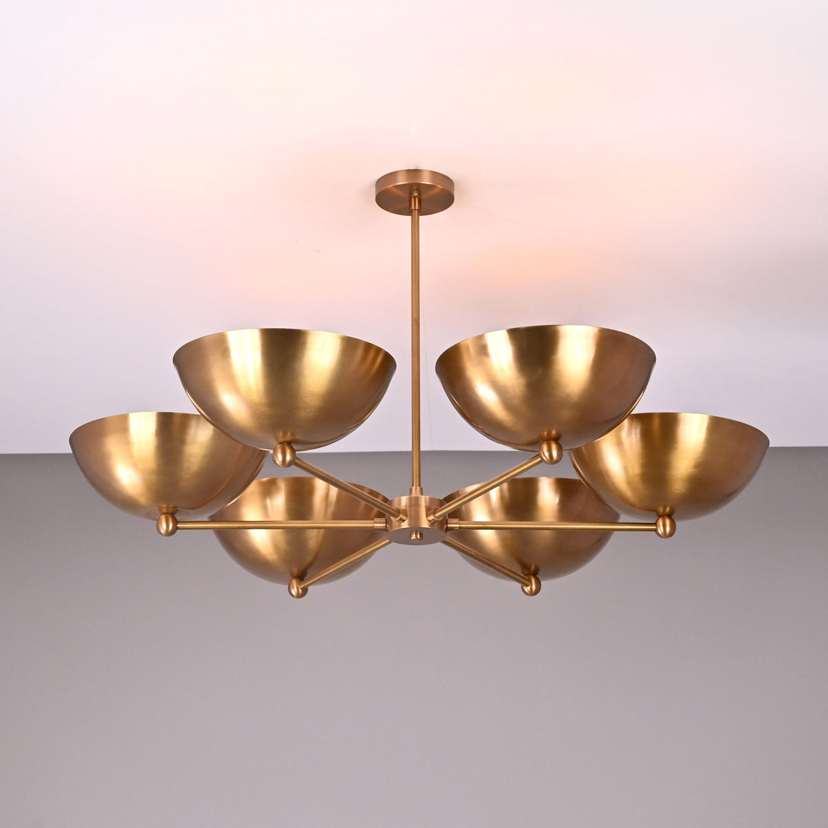 Vienna Discus  -  Uplifting Brass Chandelier - 5 Lights -32350