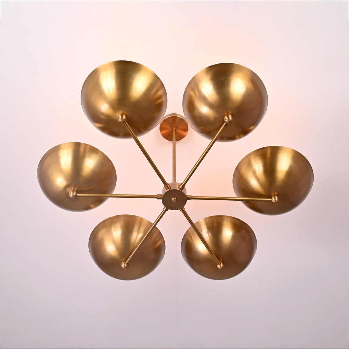 Vienna Discus  -  Uplifting Brass Chandelier - 5 Lights -32350