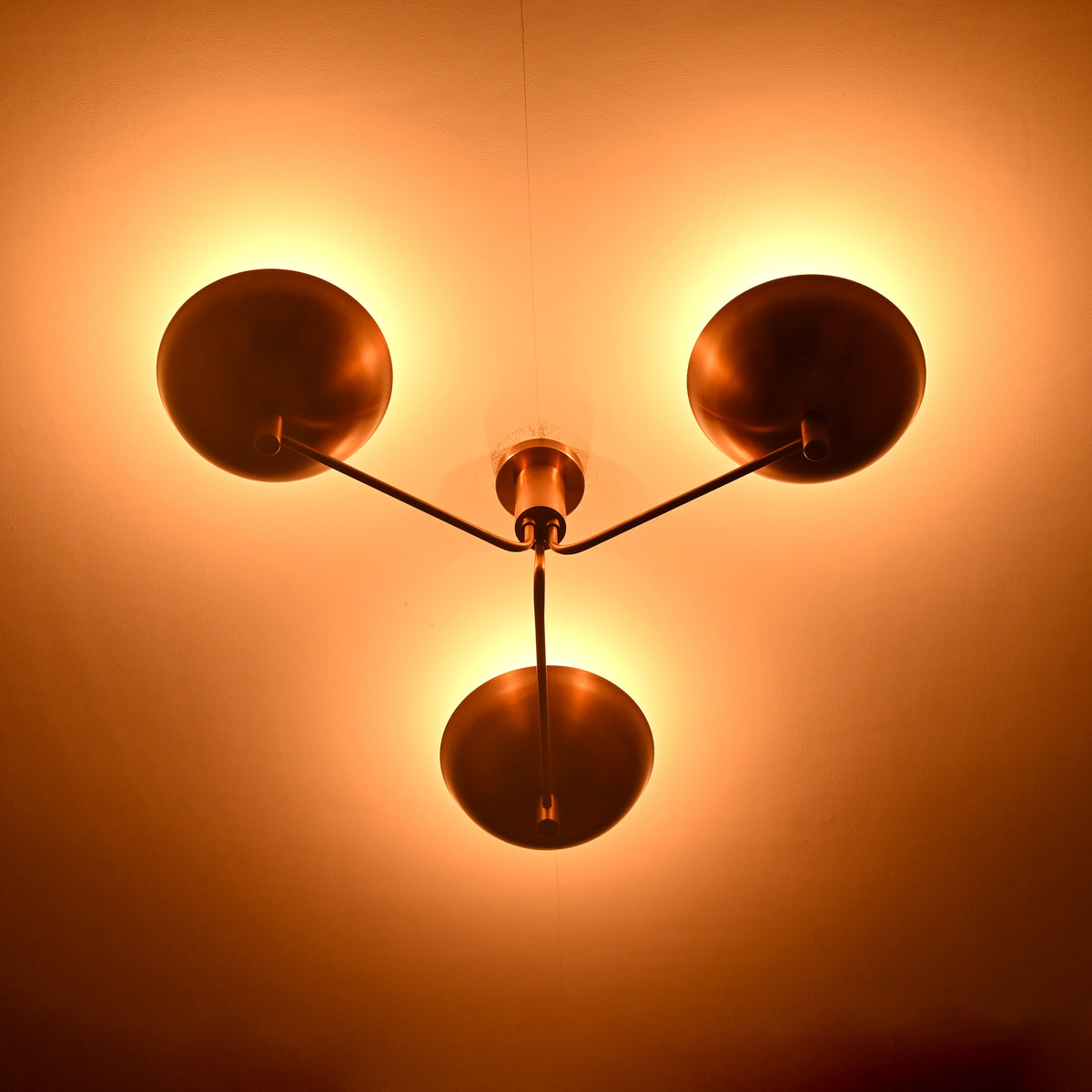 Vienna Discus  - Flush Mount Uplifting Chandelier - 3 Lights - 32352