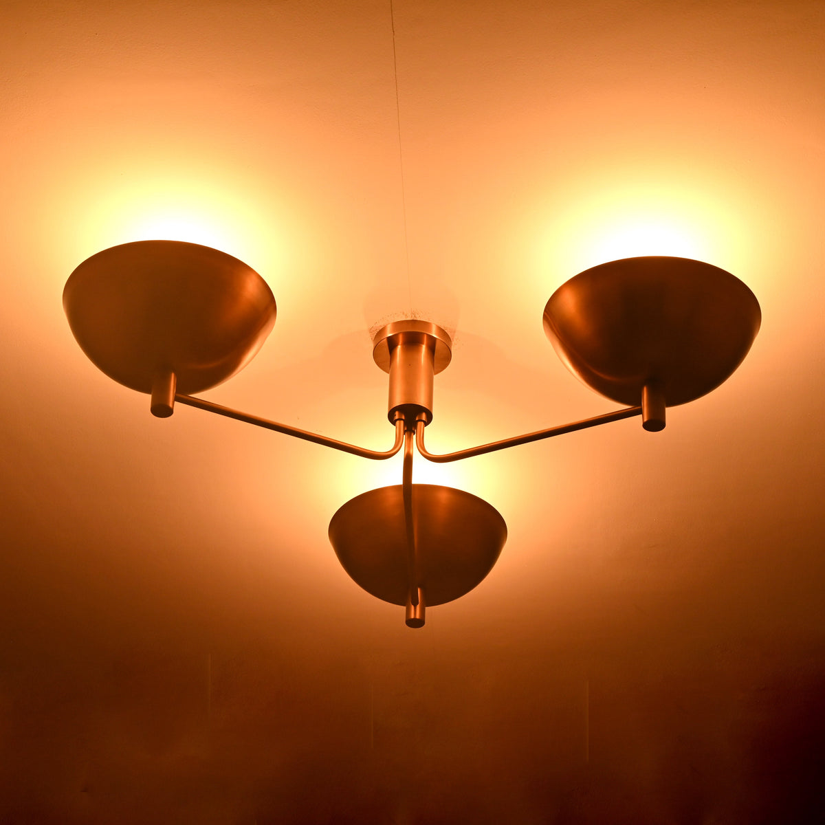 Vienna Discus  - Flush Mount Uplifting Chandelier - 3 Lights - 32352