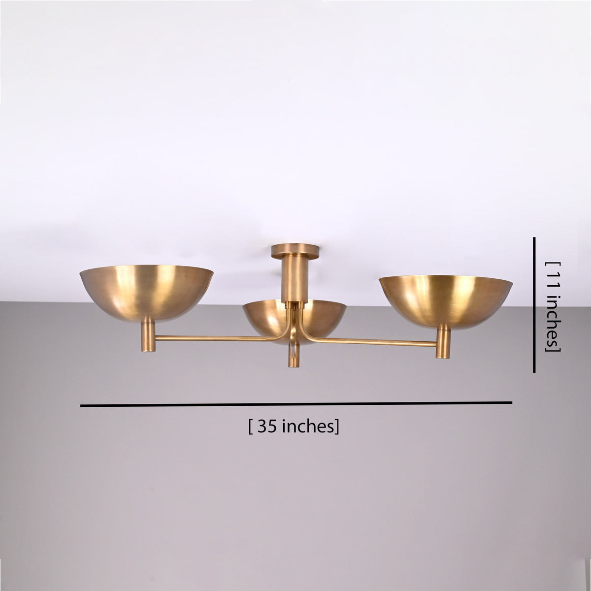 Vienna Discus  - Flush Mount Uplifting Chandelier - 3 Lights - 32352