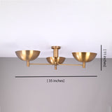 Vienna Discus  - Flush Mount Uplifting Chandelier - 3 Lights - 32352