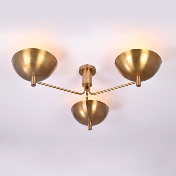 Vienna Discus  - Flush Mount Uplifting Chandelier - 3 Lights - 32352