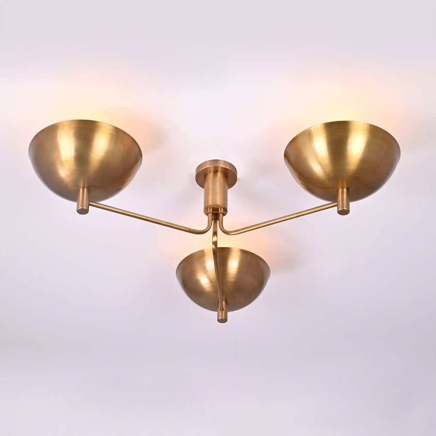 Vienna Discus  - Flush Mount Uplifting Chandelier - 3 Lights - 32352