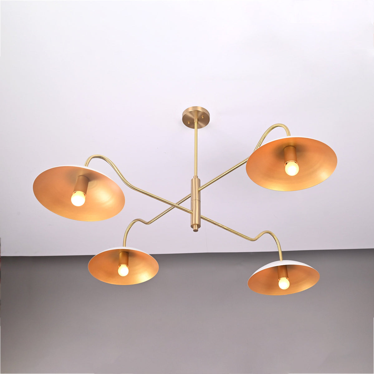 Kyoto Orbital - Brass Chandelier - 4 Lights - 32357