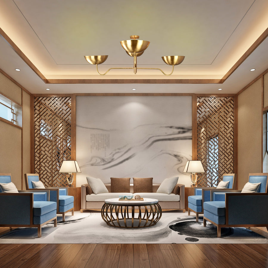 Cairo Ortbital  -  Uplifting Ceiling Chandelier - 4 Lights - 32359