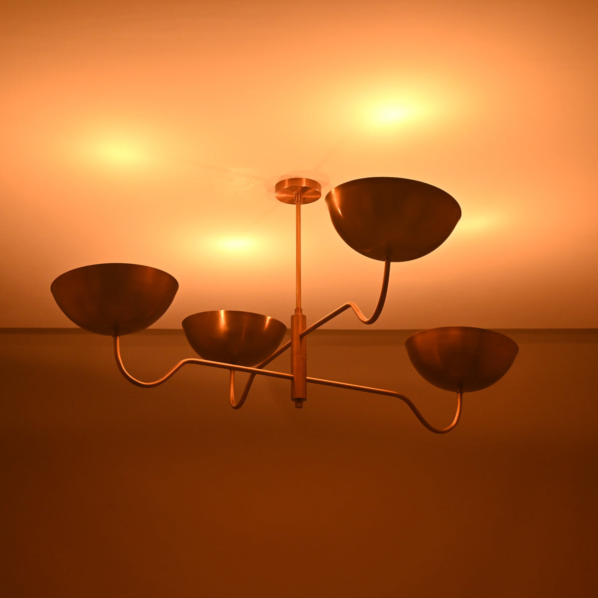 Monaco Ortbital  -  Uplifting Mid-century Chandelier - 4 Lights - 32366