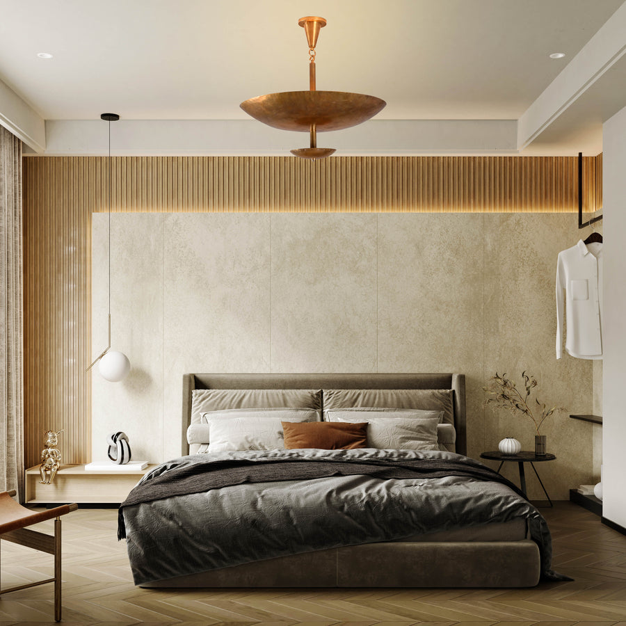 Lisbon Discus  -  Uplifting Ceiling Chandelier - 5 Lights - 32373