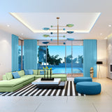 Lisbon Ortbital  -  Uplifting Brass Chandelier - 6 Lights - 32375
