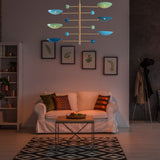 Lisbon Ortbital  -  Uplifting Brass Chandelier - 6 Lights - 32375