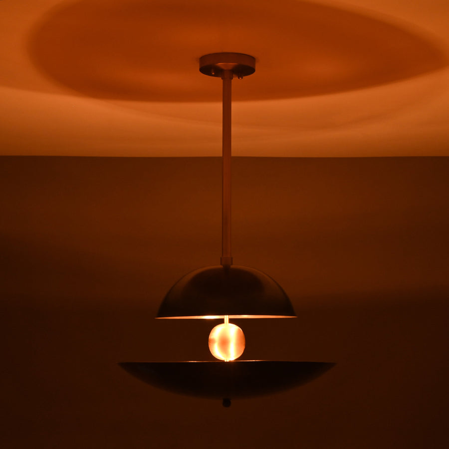 Paris Discus  -  Uplifting Mid-century Chandelier - 5 Lights - 32379