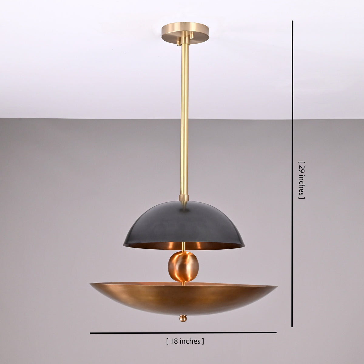 Paris Discus  -  Uplifting Mid-century Chandelier - 5 Lights - 32379